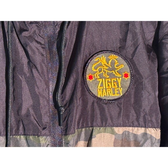 ZIGGY MARLEY Long Sleeve Pull-Over Hooded Windbreaker Jacket 2XL - Picture 3 of 7